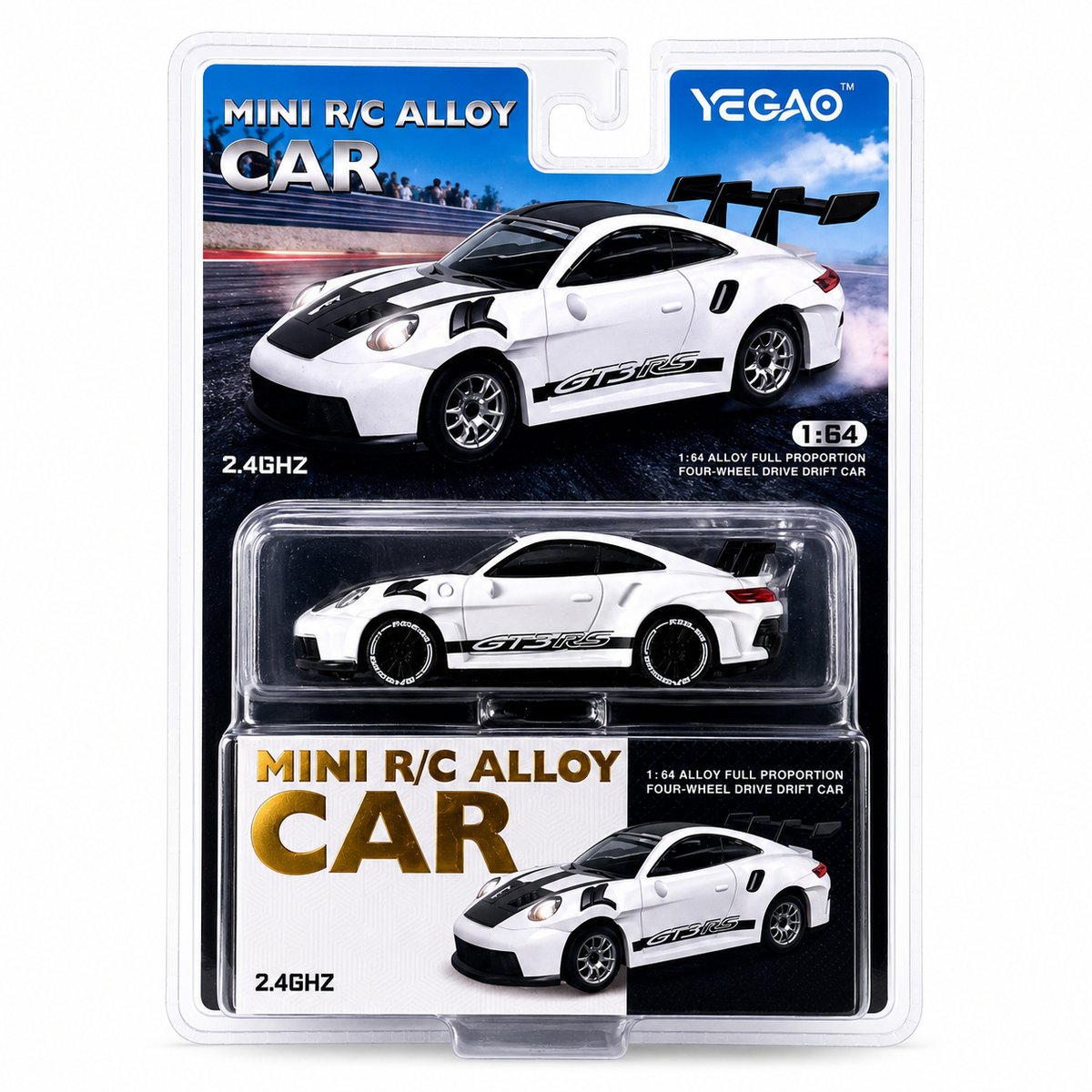 Porsche 911 Gt3 Rs Rc Alloy Drift Car 1:64 scale