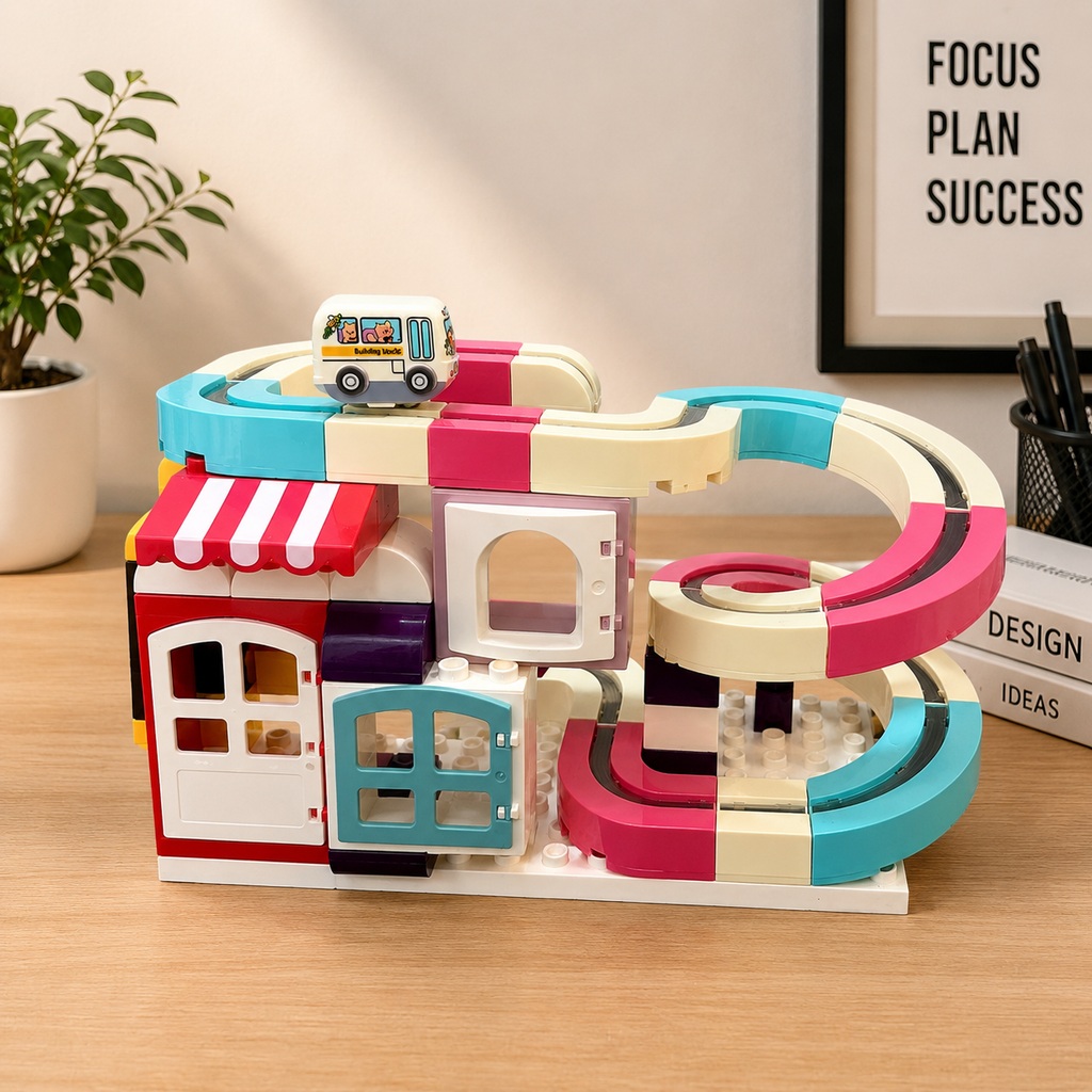 Building block track Car (53 blocks)