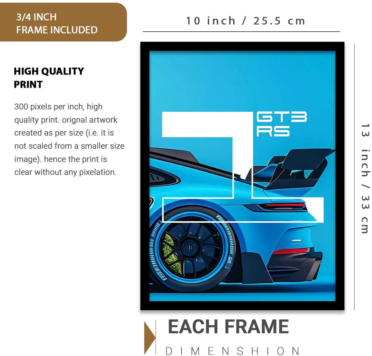 Porche 911 Wall frame